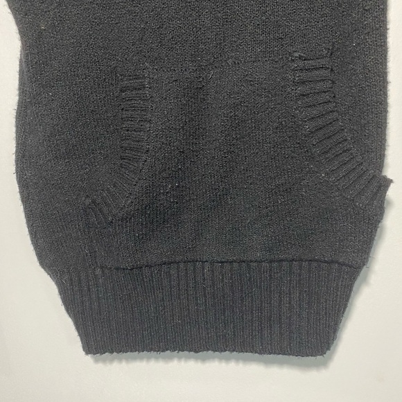 OP Womans Petite Small Black Long Sleeve Sweater Ribbed Stretch Pockets Casual - Picture 2 of 12